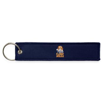 Hawaiian Ukulele Uke I Speak - Jet Tag Keychain - navy - Front