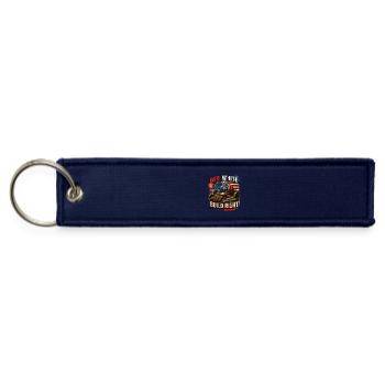 Red, White and Build Right blue collar worker - Jet Tag Keychain - navy - Front
