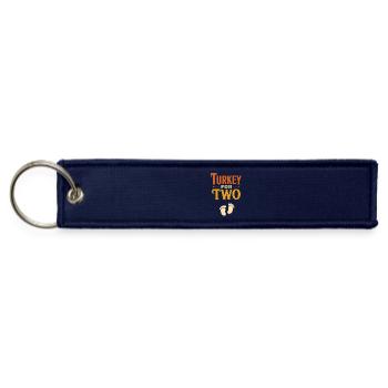 Expecting Mother Loves Turkey For Two Pregnancy - Jet Tag Keychain - navy - Front