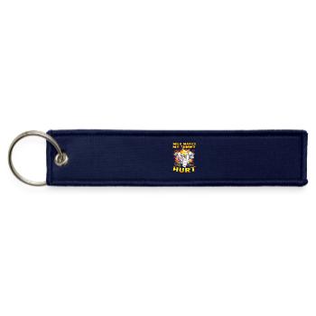 Lactose Intolerant Cow Dairy - Jet Tag Keychain - navy - Front