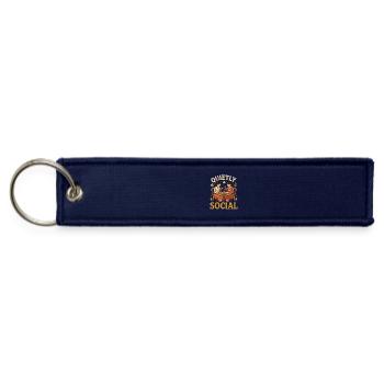 Quietly Social - Jet Tag Keychain - navy - Front