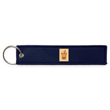 Bubble Tea Kawaii Cup - Jet Tag Keychain - navy - Front