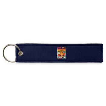 Funny Dad Tax Father's Day Dad Birthday Papa Daddy - Jet Tag Keychain - navy - Front