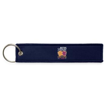 Cute Peanut Butter and Jelly Matching Friend - Jet Tag Keychain - navy - Front