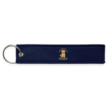 Rescued Human, He Rescued Me Dog Tee - Jet Tag Keychain - navy - Front