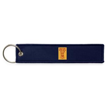 Death By Seed Oils Soy Can - Jet Tag Keychain - navy - Front