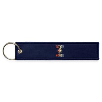 Horseback Rider Grandfather - Jet Tag Keychain - navy - Front