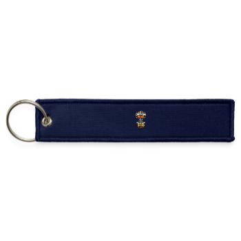 Dream Big Work Hard Motivational Quote - Jet Tag Keychain - navy - Front