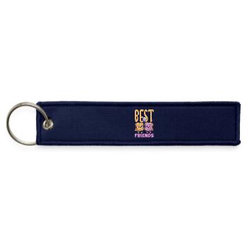 Cute Peanut Butter and Jelly Matching Friend - Jet Tag Keychain - navy - Front