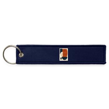 Geometric Modernist Shapes - Jet Tag Keychain - navy - Front