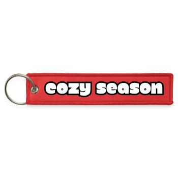 cozy season - Jet Tag Keychain - red - Front