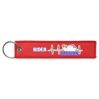 Rider Passion Heartbeat Design - Jet Tag Keychain - red - Front