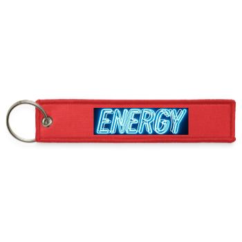Neon Energy Sign - Jet Tag Keychain - red - Front