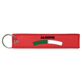 Algerie Flag - Classic North African Design - Jet Tag Keychain - red - Front