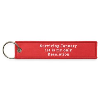 Surviving January :My Sole Resolution - Jet Tag Keychain - red - Front