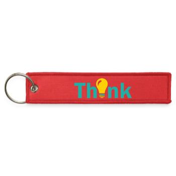Think - Jet Tag Keychain - red - Front