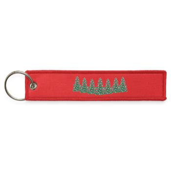 CHRISTMAS TREES - Jet Tag Keychain - red - Front