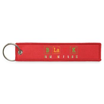 Black Nurse Registered Nurse - Jet Tag Keychain - red - Front