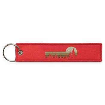 Emerald Pines Horizon Silhouette - Jet Tag Keychain - red - Front