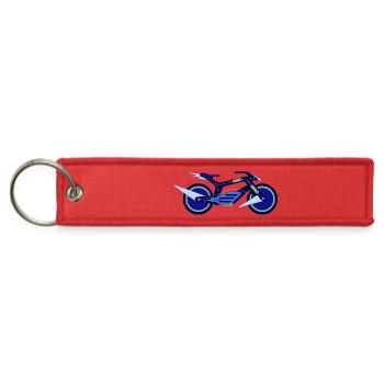 Neon Steel Motorcycle - Jet Tag Keychain - red - Front