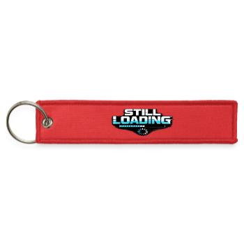 Still Loading Progress Neon Graphic - Jet Tag Keychain - red - Front
