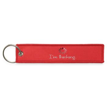 I'm Thinking... Loading Mind Tshirt - Jet Tag Keychain - red - Front