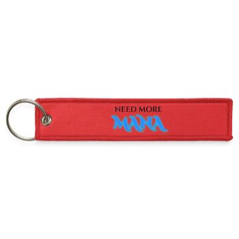 Need More Mana Neon Typography - Jet Tag Keychain - red - Front