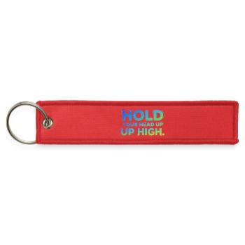 Hold Your Head Up High - Jet Tag Keychain - red - Front