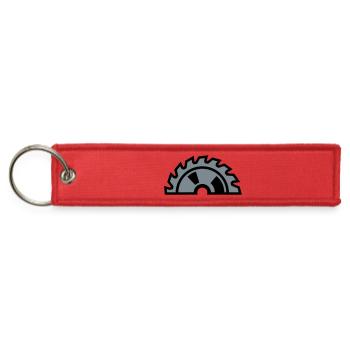 Circular Saw Blade Half Logo - Jet Tag Keychain - red - Front