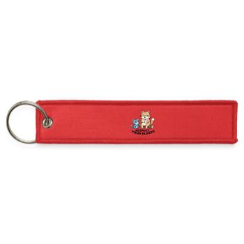 Respect Your Elders Cat Duo - Jet Tag Keychain - red - Front