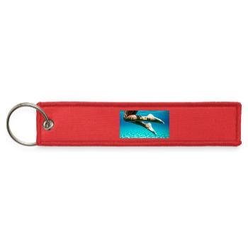 Female feet - Jet Tag Keychain - red - Front