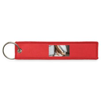 Hanging feet - Jet Tag Keychain - red - Front