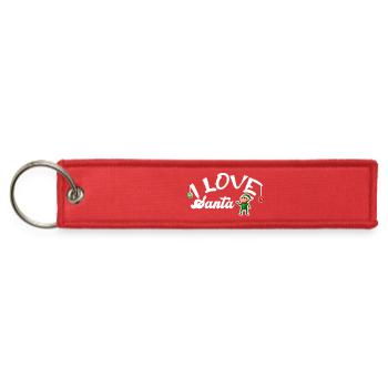 I-love-santa - Jet Tag Keychain - red - Front