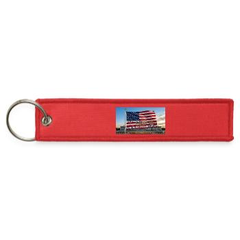 US 250th Anniversary Flag - Jet Tag Keychain - red - Front