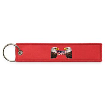 250 Independence with 2 guardian eagles - Jet Tag Keychain - red - Front