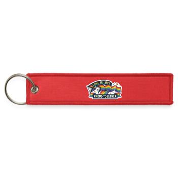 Pride Month 2026 Love Is Love Inclusive Community  - Jet Tag Keychain - red - Front