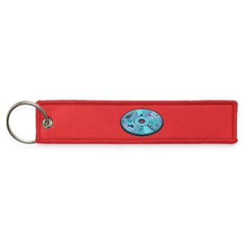 Digital Future Computer 90s Retro Design - Jet Tag Keychain - red - Front