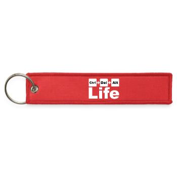 ctrl+ del+ alt life - Jet Tag Keychain - red - Front