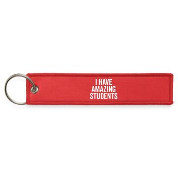 I Have Amazing Students - Jet Tag Keychain - red - Front