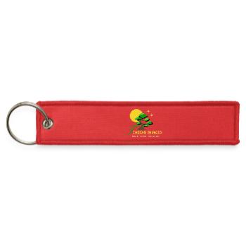 Chosen Threads Bonsai Moon Pixel - Jet Tag Keychain - red - Front