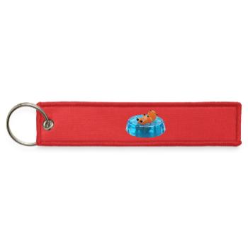 Floating Orange Critter - Jet Tag Keychain - red - Front