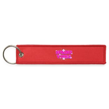 Spring vibes flowers - Jet Tag Keychain - red - Front