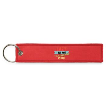 Lazy, I am not. I'm in energy saving mode - Jet Tag Keychain - red - Front