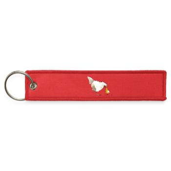 Mother Hen and Chick - Jet Tag Keychain - red - Front