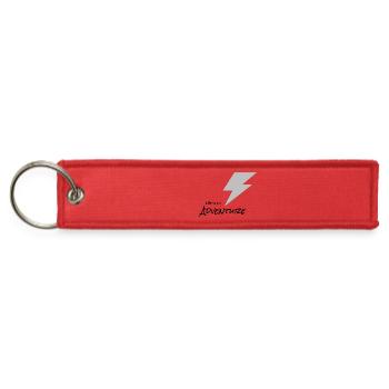 Lightning Bolt Minimalism - Jet Tag Keychain - red - Front