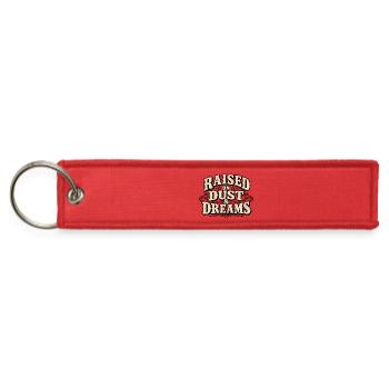 Raised on Dust & Dreams - Jet Tag Keychain - red - Front