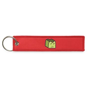 Matcha Bread (Green Toast Buddy) - Jet Tag Keychain - red - Front