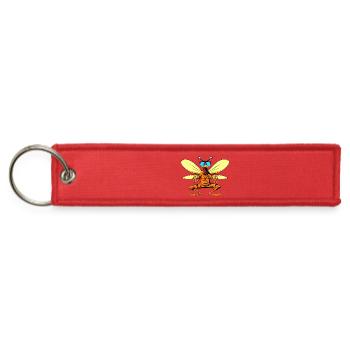 Fly Yogi - Jet Tag Keychain - red - Front