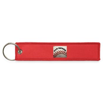 Boston Baseball Culture Korean Text Streetwear - Jet Tag Keychain - red - Front