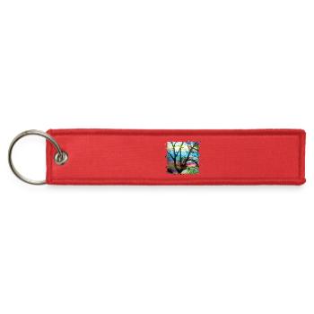 Rainbow Tree - Jet Tag Keychain - red - Front